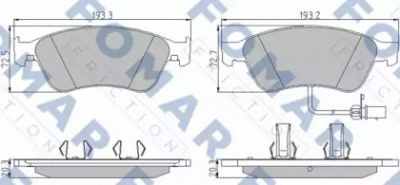 FOMAR FRICTION fo858881 -  Комплект тормозных колодок, дисковый тормоз